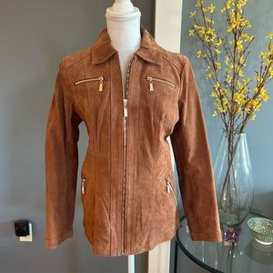 Dennis Basso Leather Suede Jacket~Size Small